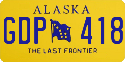 AK license plate GDP418