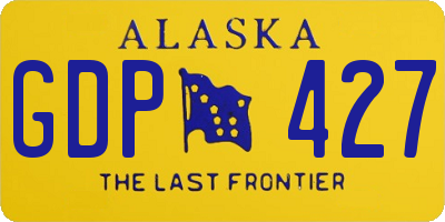 AK license plate GDP427
