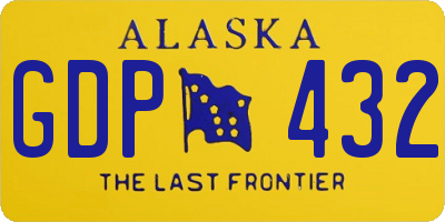 AK license plate GDP432