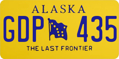 AK license plate GDP435