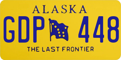 AK license plate GDP448