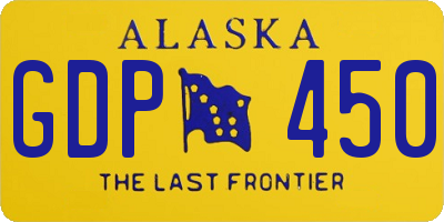 AK license plate GDP450