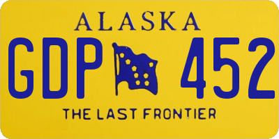 AK license plate GDP452