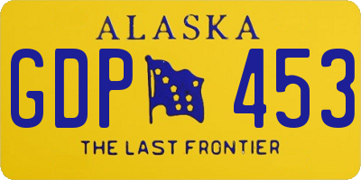 AK license plate GDP453