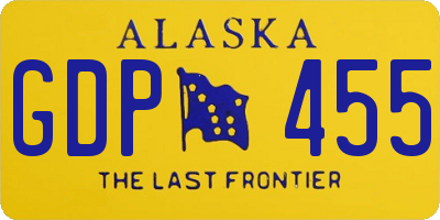 AK license plate GDP455