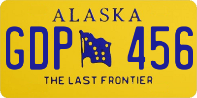 AK license plate GDP456