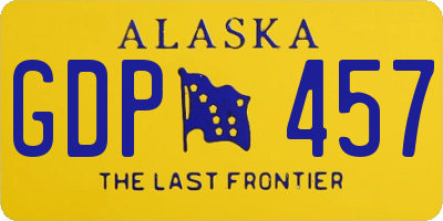 AK license plate GDP457