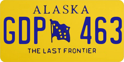AK license plate GDP463