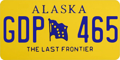 AK license plate GDP465
