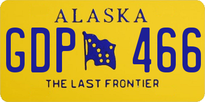 AK license plate GDP466