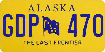 AK license plate GDP470
