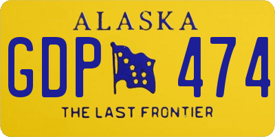 AK license plate GDP474
