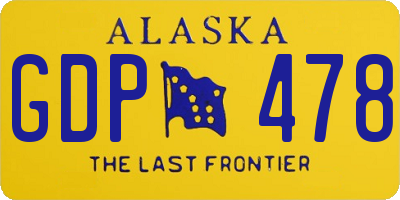 AK license plate GDP478