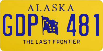 AK license plate GDP481