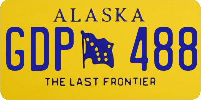 AK license plate GDP488