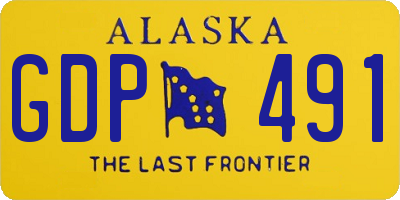 AK license plate GDP491