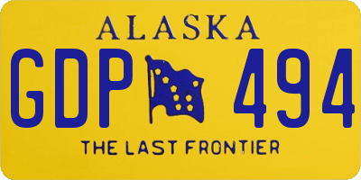 AK license plate GDP494
