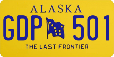 AK license plate GDP501