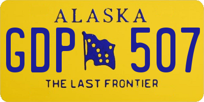 AK license plate GDP507