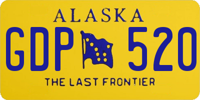 AK license plate GDP520