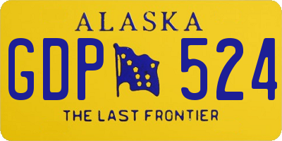 AK license plate GDP524