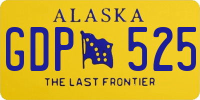 AK license plate GDP525