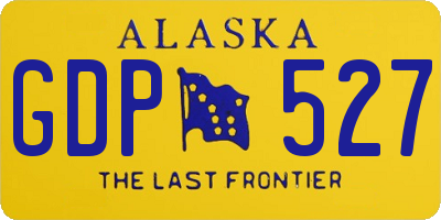 AK license plate GDP527