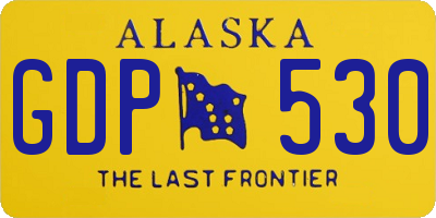 AK license plate GDP530
