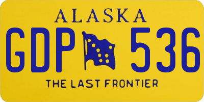 AK license plate GDP536
