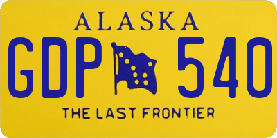 AK license plate GDP540