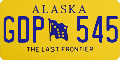 AK license plate GDP545