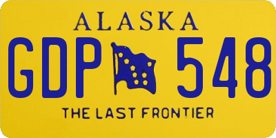 AK license plate GDP548