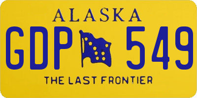 AK license plate GDP549