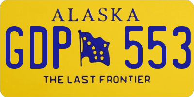 AK license plate GDP553