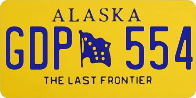 AK license plate GDP554