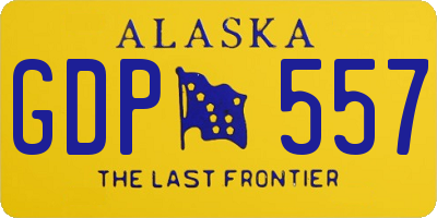 AK license plate GDP557
