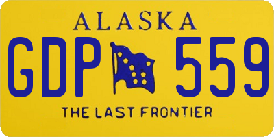 AK license plate GDP559