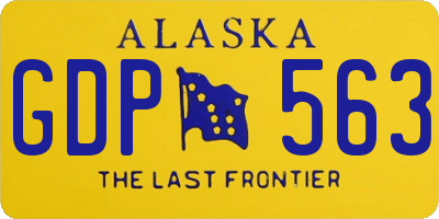 AK license plate GDP563