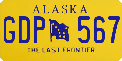 AK license plate GDP567