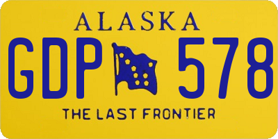 AK license plate GDP578