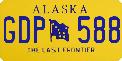 AK license plate GDP588