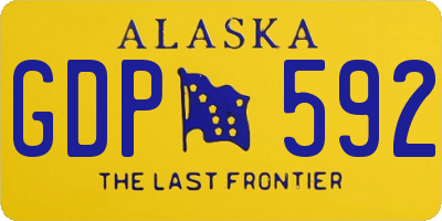 AK license plate GDP592