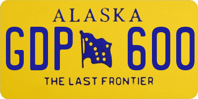AK license plate GDP600