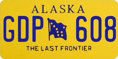 AK license plate GDP608
