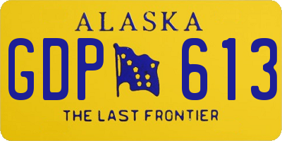 AK license plate GDP613