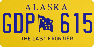 AK license plate GDP615