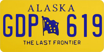 AK license plate GDP619