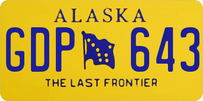 AK license plate GDP643