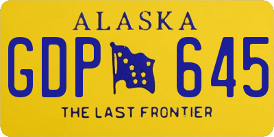 AK license plate GDP645