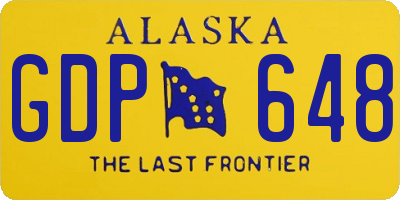 AK license plate GDP648